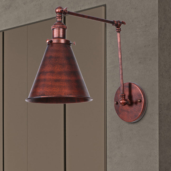 IndustrialFarm – Vegglampe i Svart/Rust med Rustikk Stil Skanto