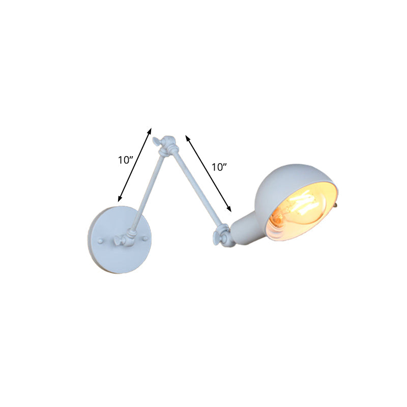 Skanto | 1 Lyspære Vegglampe Retro Stil Svingarm Metall Mini Vegglampe i Hvit for Kontoret