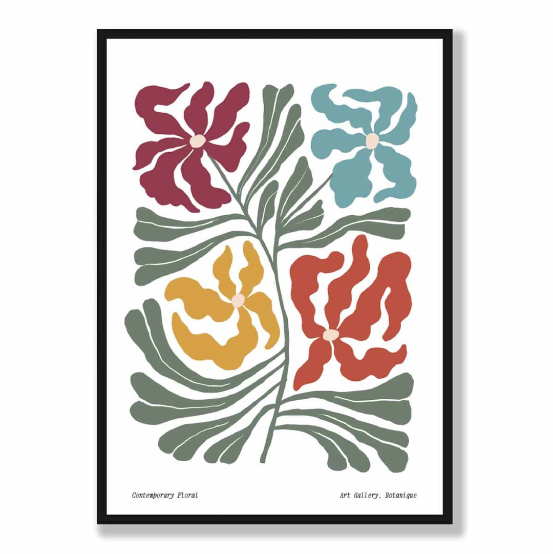 Moderne bohemsk blomsterplakat nr. 1 botanisk