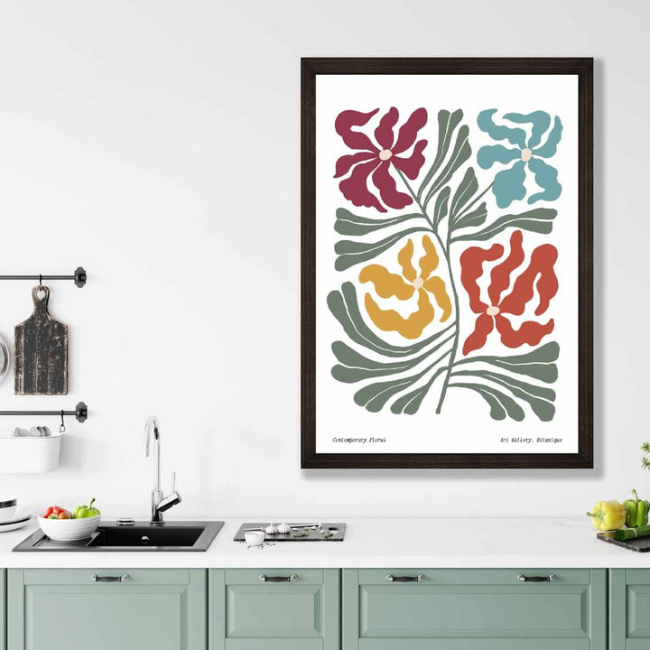 Moderne bohemsk blomsterplakat nr. 1 botanisk