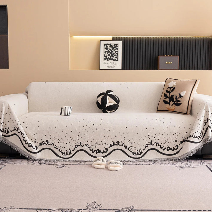 Skanto | Kursive Glitrende Chenille Sofatrekk