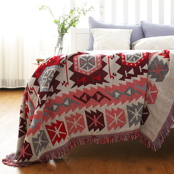 Bohemske strikkede kaster for sofasmykke | Skanto