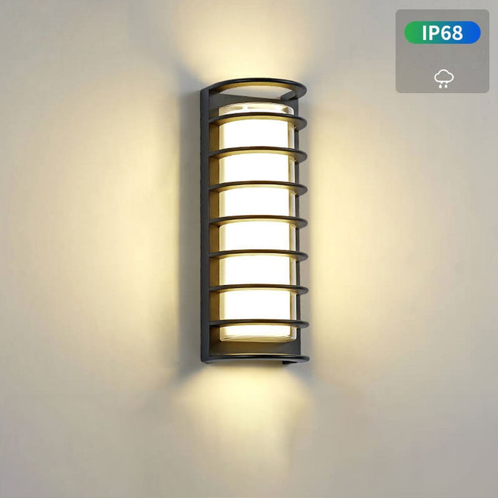 Moderne, vanntett LED-hagevegglampe for montering på mast