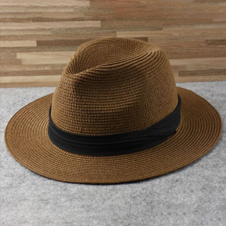 Skanto | Klassisk Lett Håndlaget Panama Hatt – 100% Palm Strå, Ekvadorisk Håndverk