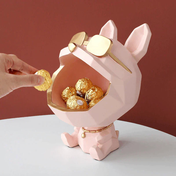 Dekorativ oppbevaringsbolle - elegant løsning for å vise hundefiguriner Skanto
