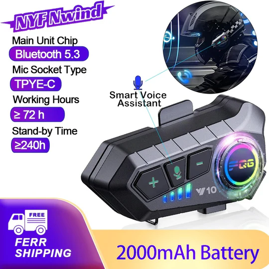 Bluetooth for Motorradhjelm