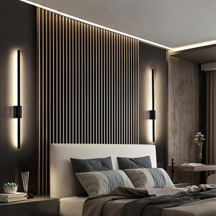 Skanto | Industriell Minimalistisk Lang LED Jern Vegglamper for Moderne Stueinnredning og Stilfull Belysning