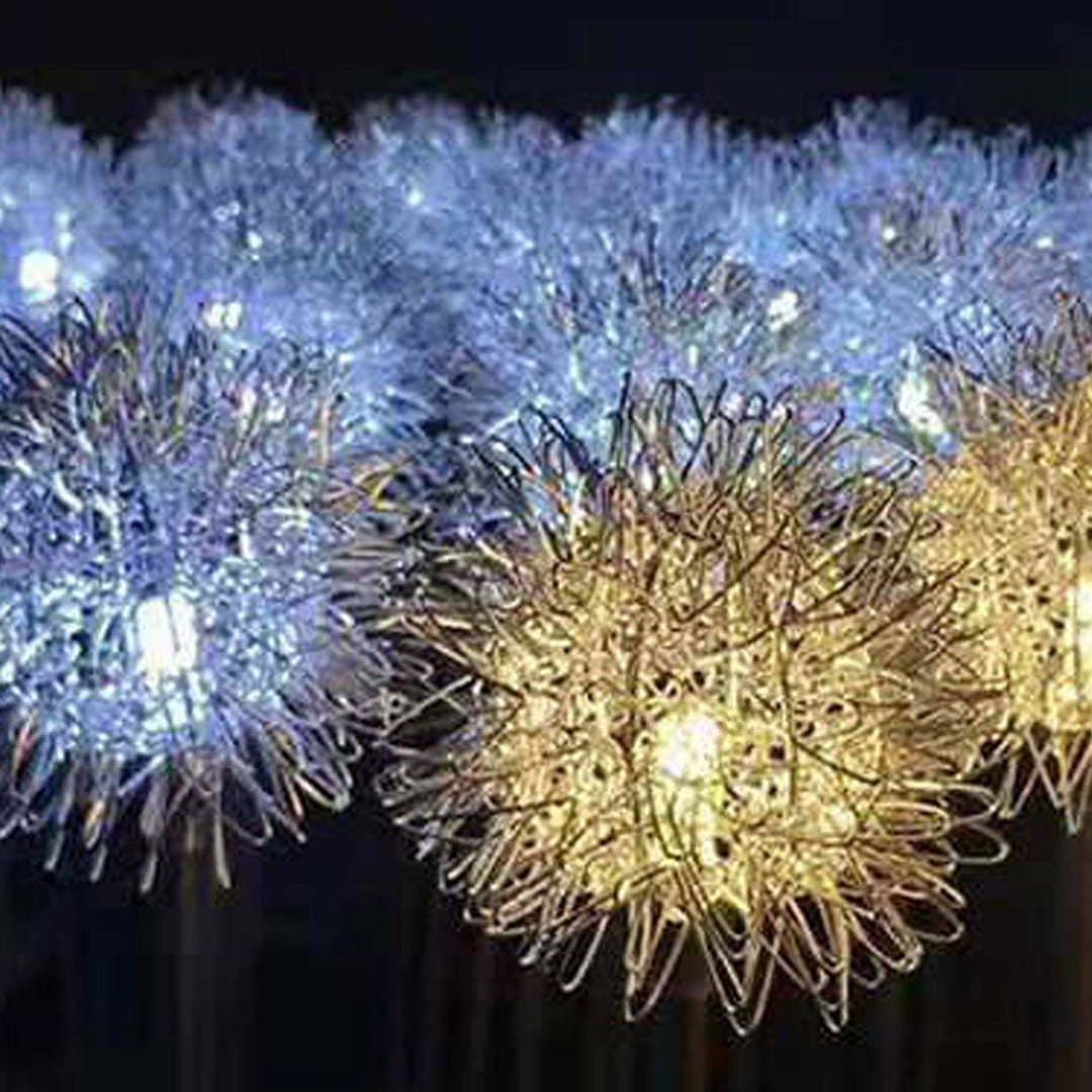 Solar Dandelion Aluminiumtråd Globe Lys LED Utendørs Vanntett Luminøs Hageinnsetting Bakkelys Landskapslys | Skanto