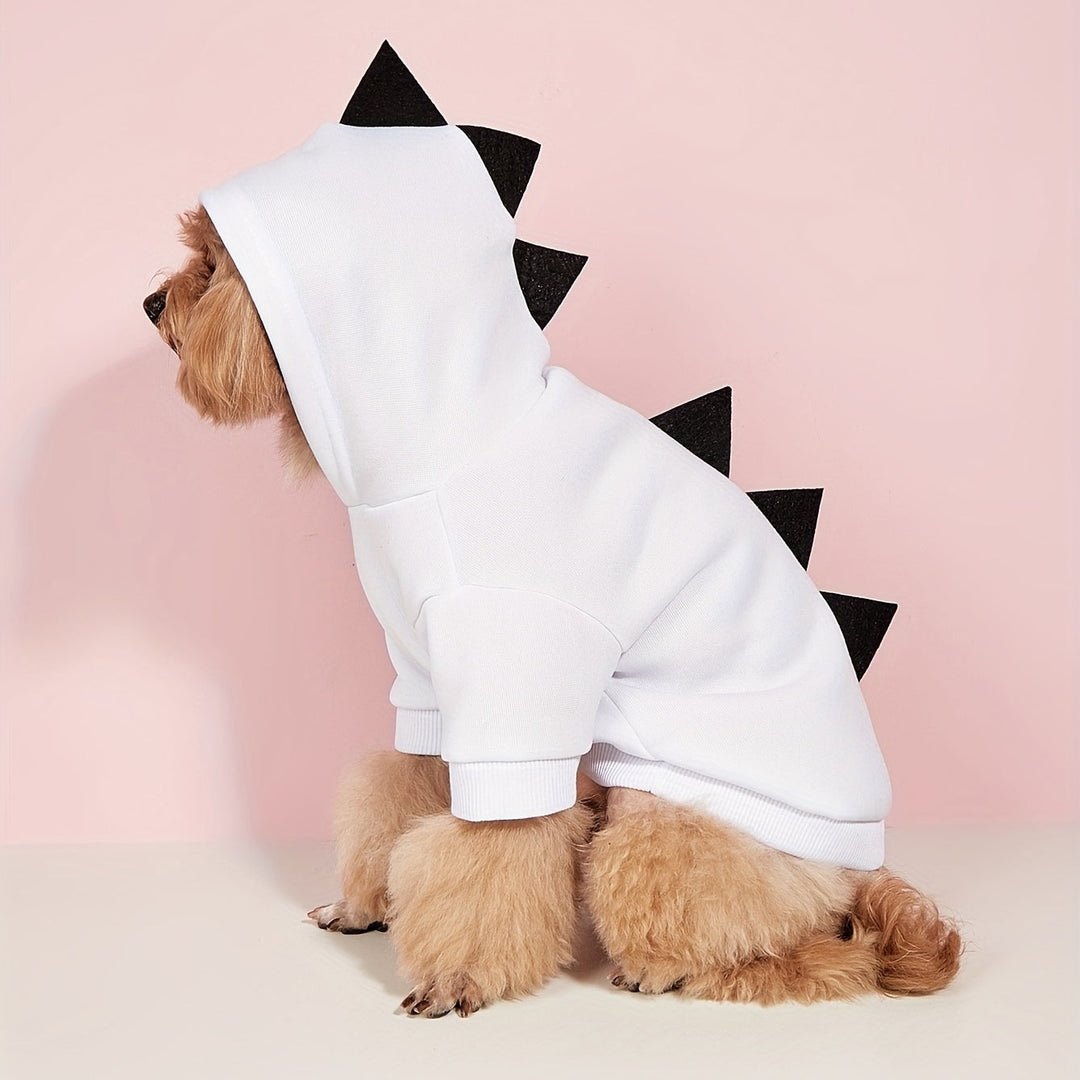 Skanto | Hund Halloween Kostyme Fleece Dinosaur Hoodie | Kjæledyrantrekk Varm