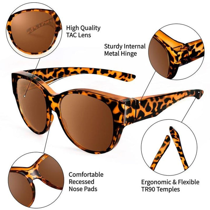 Oversized Cat-Eye Solbriller UV400 Polarized | Skanto