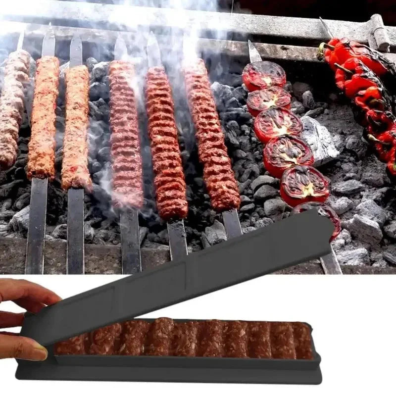 21 Tommers Lang Flat Rustfritt Stål Profesjonell Grilling BBQ Spyd | Skanto