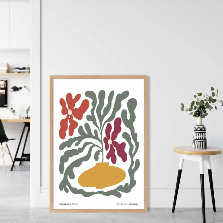 Moderne bohemsk blomsterplakat nr. 2 botanisk