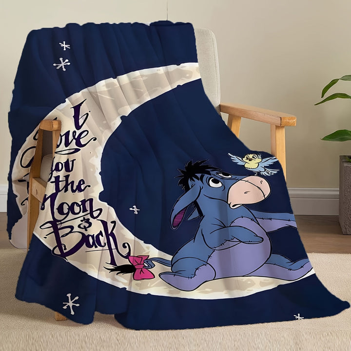 Skanto | Mykt fleeceteppe med Eeyore-design - Tilgjengelig i flere størrelser for alle årstider