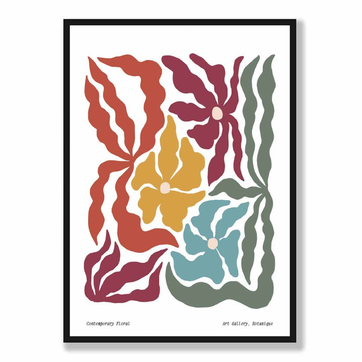Moderne Boho Blomsterplakat nr. 3 Botanikk