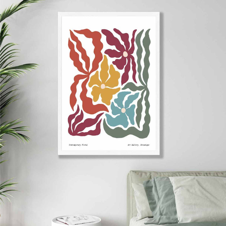 Moderne Boho Blomsterplakat nr. 3 Botanikk