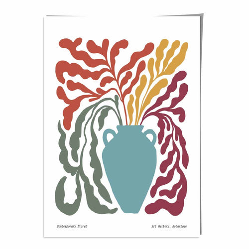 Moderne Boho Blomsterplakat nr. 5 Botanikk