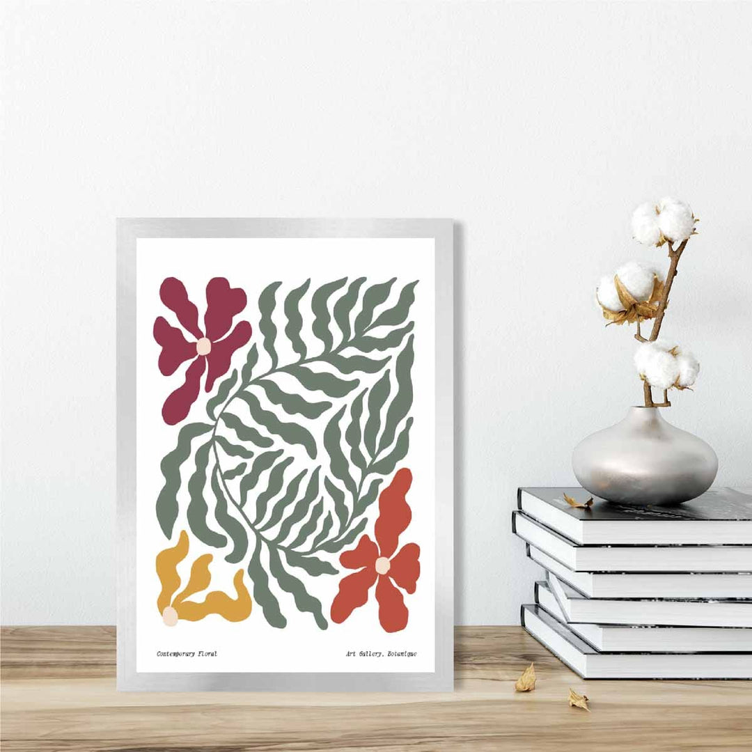 Moderne bohemsk blomsterplakat nr. 6 botanisk