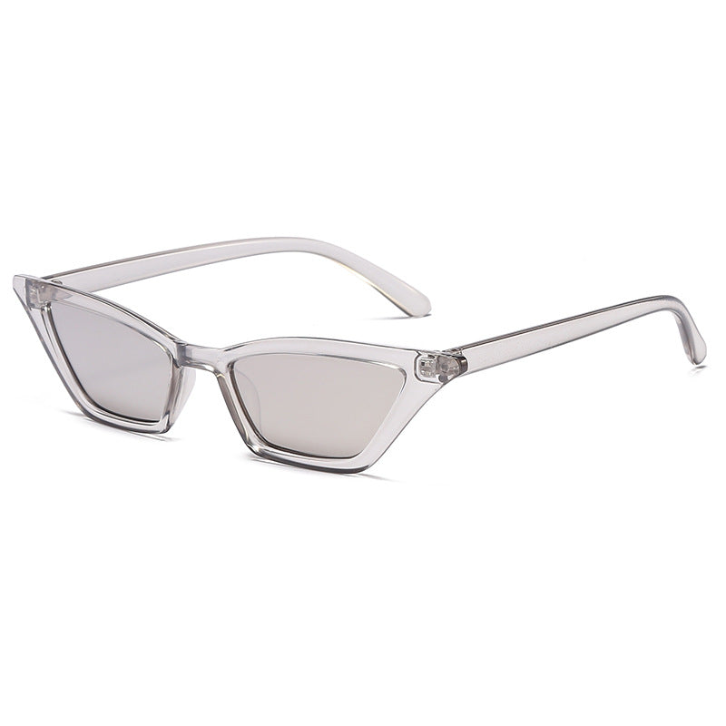 Dame geometrisk solbrille i trendy skjolddesign Skanto