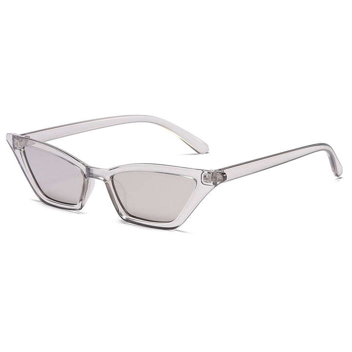 Dame geometrisk solbrille i trendy skjolddesign Skanto
