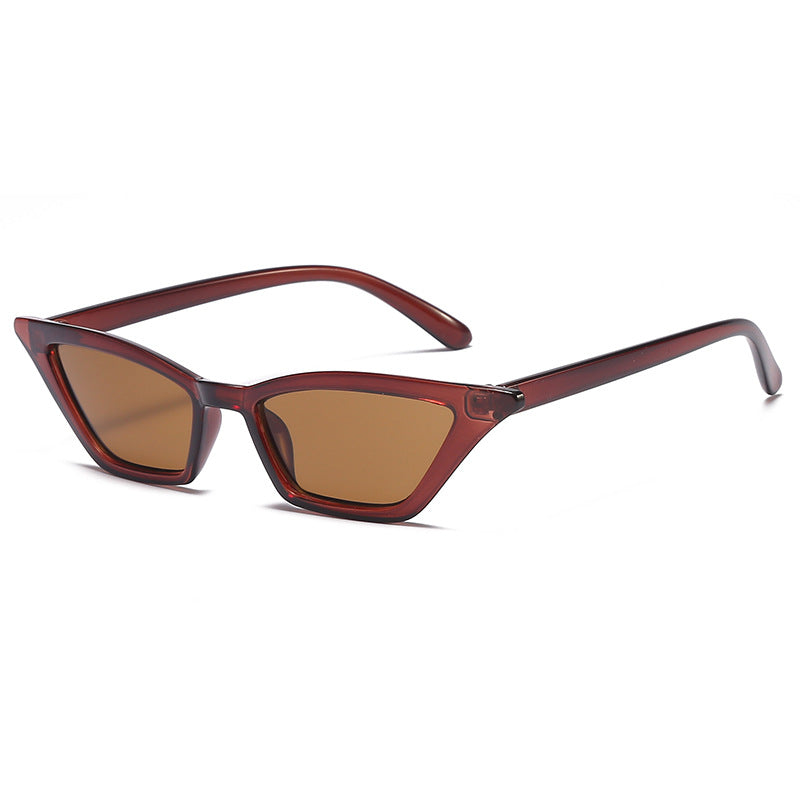 Dame geometrisk solbrille i trendy skjolddesign Skanto