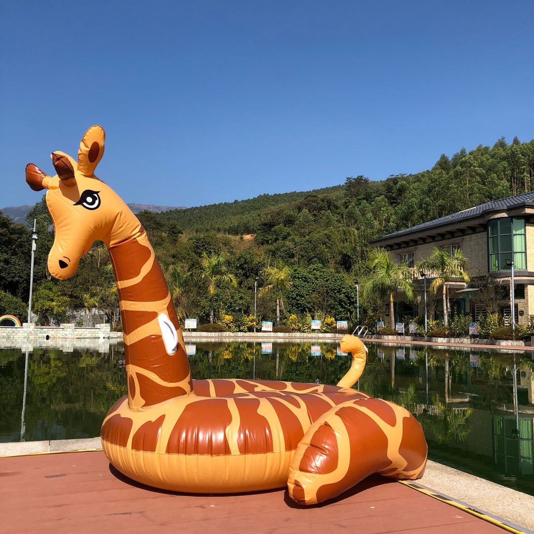 Unisex Oppblåsbar Giraff Bassenget Floater Skanto