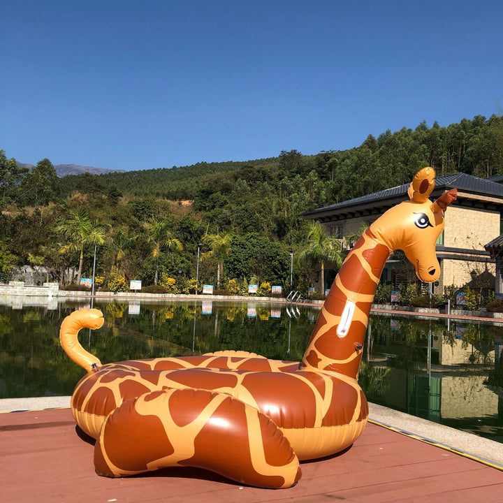 Unisex Oppblåsbar Giraff Bassenget Floater Skanto