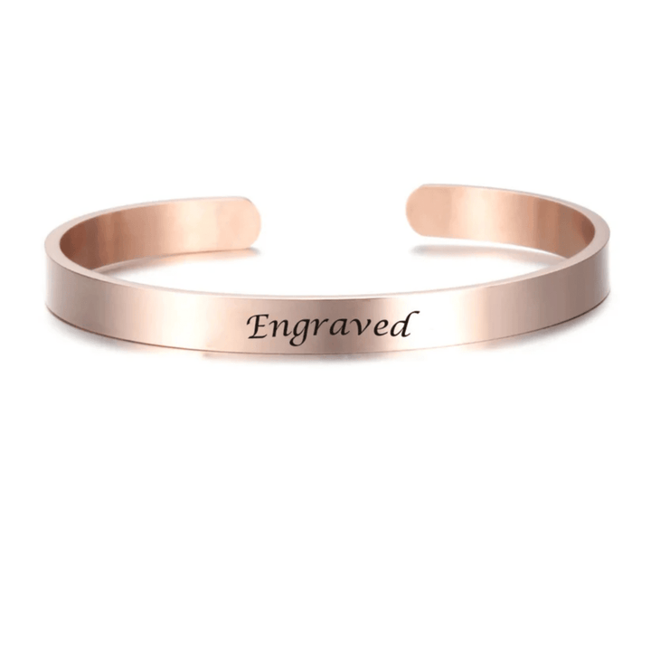 Skanto | Graviertes Edelstahl-Armreif | Personalisiertes minimalistisches Design