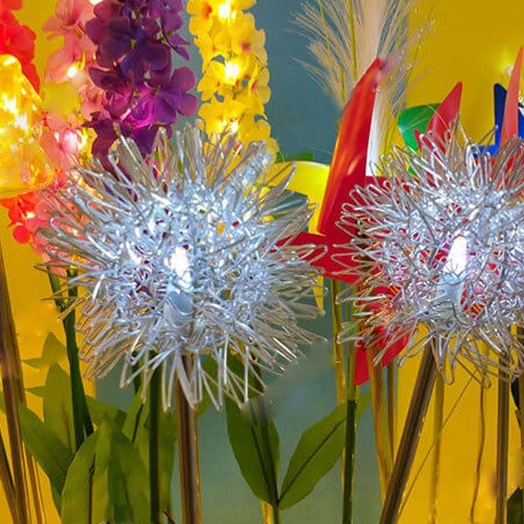 Solar Dandelion Aluminiumtråd Globe Lys LED Utendørs Vanntett Luminøs Hageinnsetting Bakkelys Landskapslys | Skanto