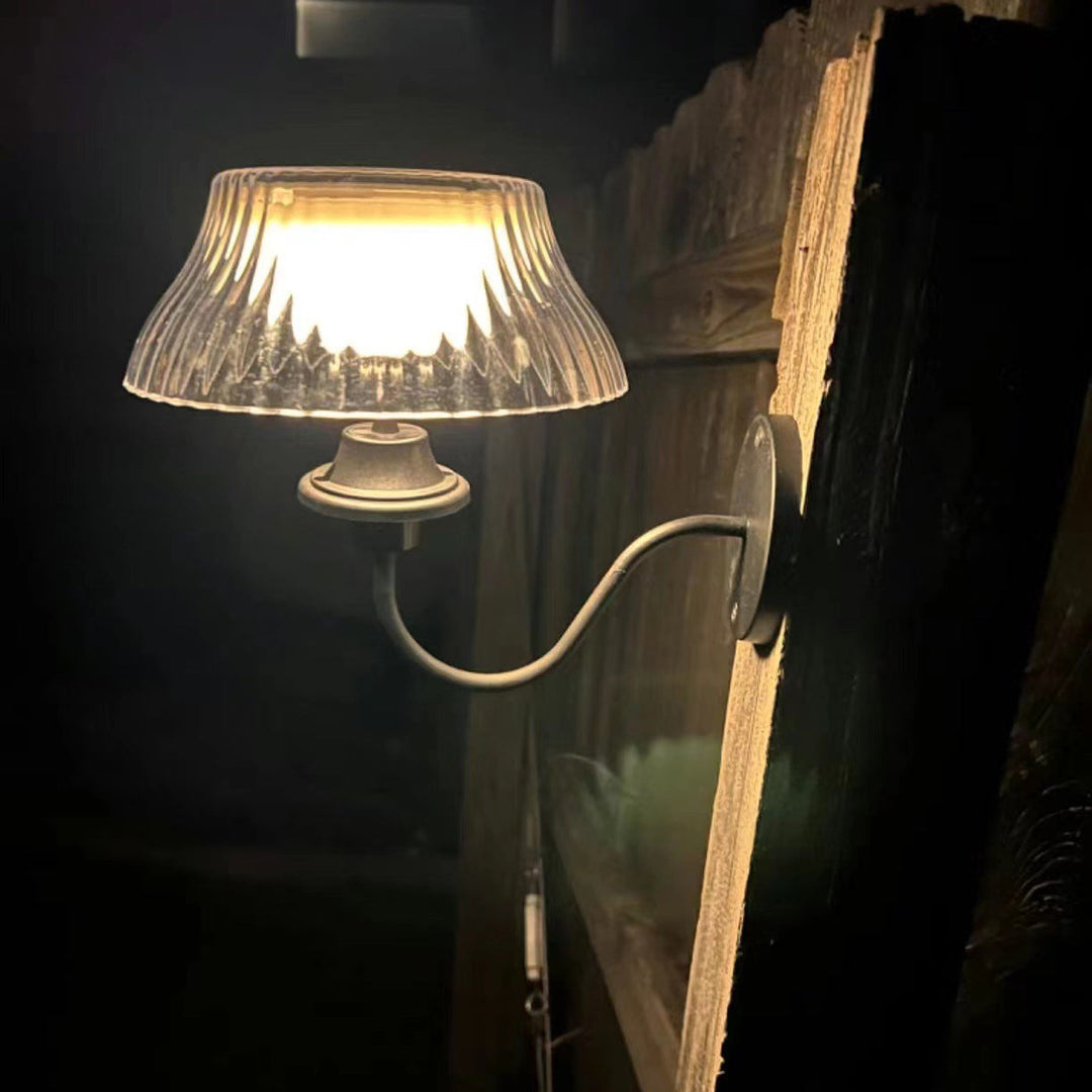Moderne Retro Sol Jernlegering Plast LED Vanntett Vegg Lys For Utendørs | Skanto