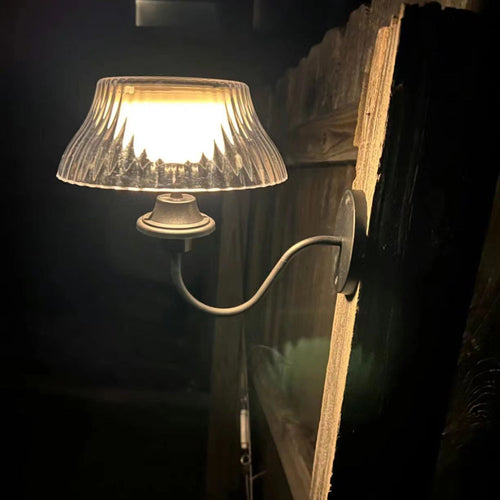 Moderne Retro Sol Jernlegering Plast LED Vanntett Vegg Lys For Utendørs | Skanto