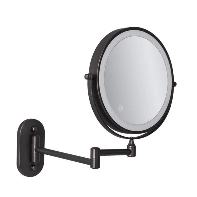 Skanto | Svart LED Oppladbart Speil for Makeup – 3-Farge Lys