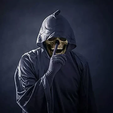 Skanto | Bevegelig Kjeve Realistisk Full Hode Hodeskalle Maske - Menneskelig Skjelettmaske for Halloween Fest