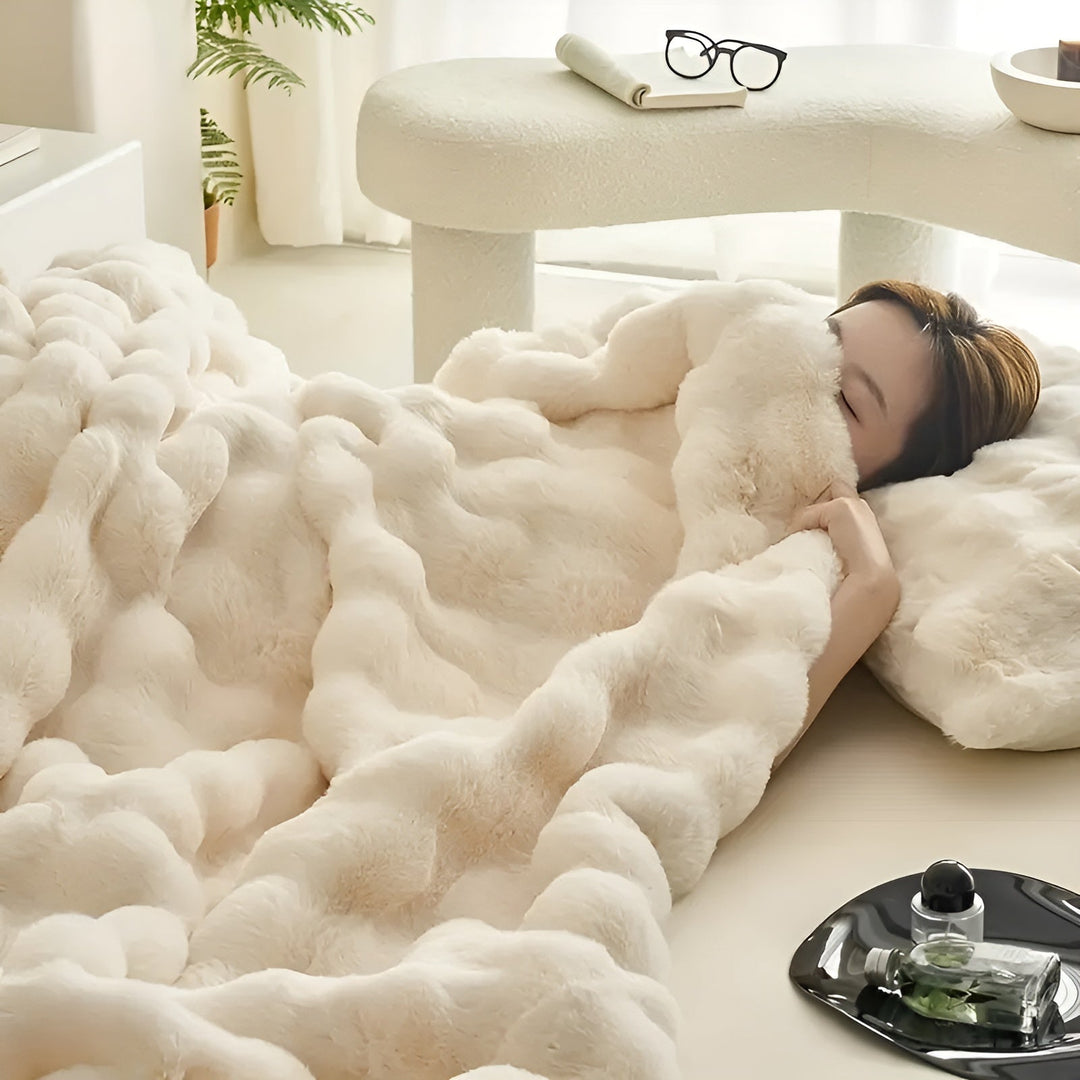Fleece og fleece-lue – Ekstra myk og varm | Perfekt for sofa og soverom