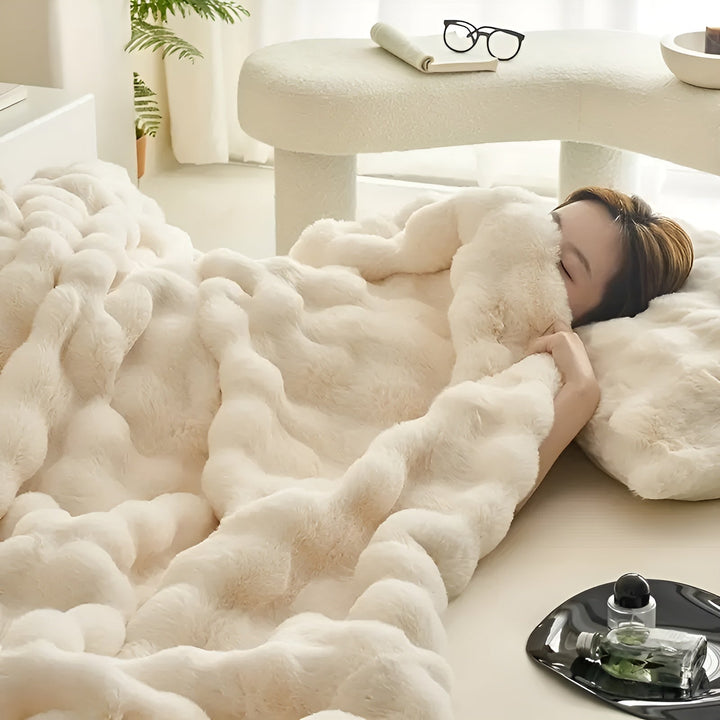 Fleece og fleece-lue – Ekstra myk og varm | Perfekt for sofa og soverom