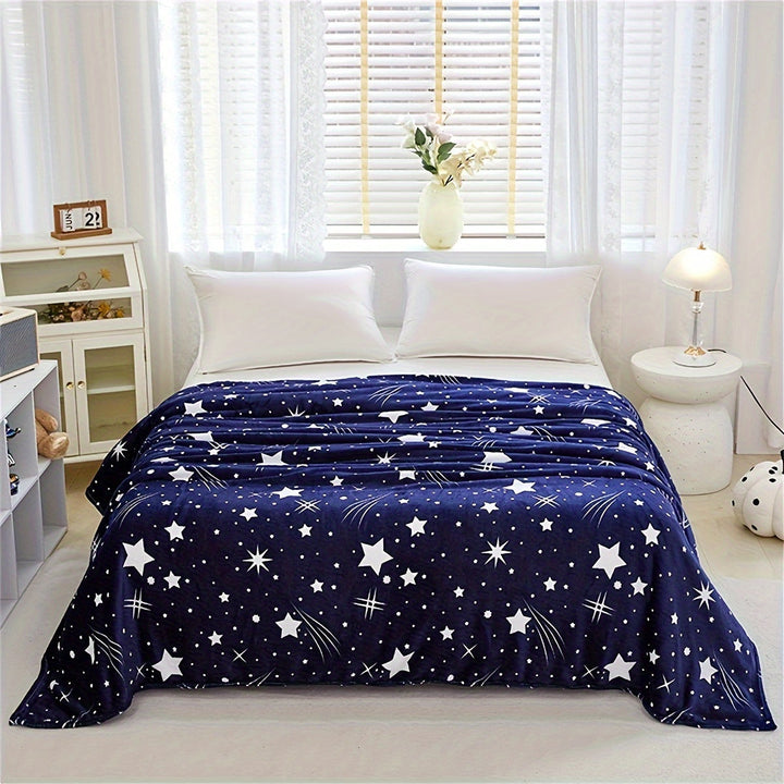 MeteorFleece – Myk Fleece Teppe med Meteor Mønster Skanto