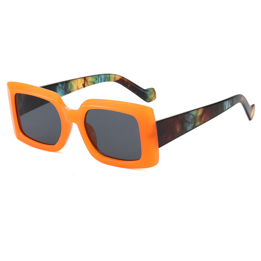 Dame moteristisk kvadratisk solbrille med gjennomsiktig design Skanto