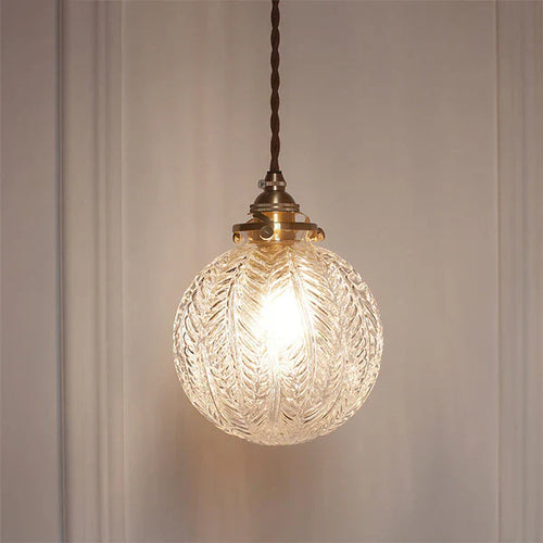 GlobeLight - Industriell Pendellampe med Klar Glasshus Skanto