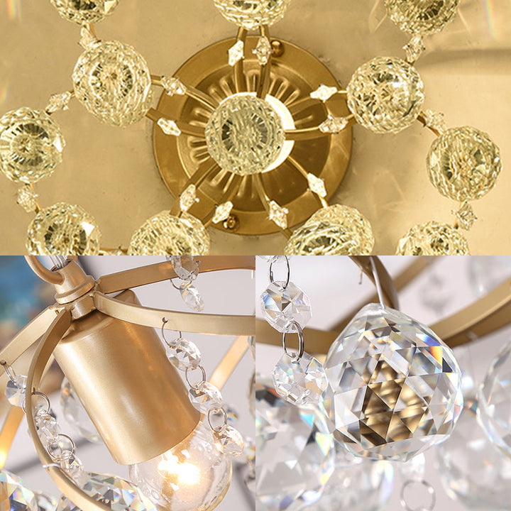 Skanto | CrystalElegance Pendel - Luksus Taklampe med Messingdetaljer