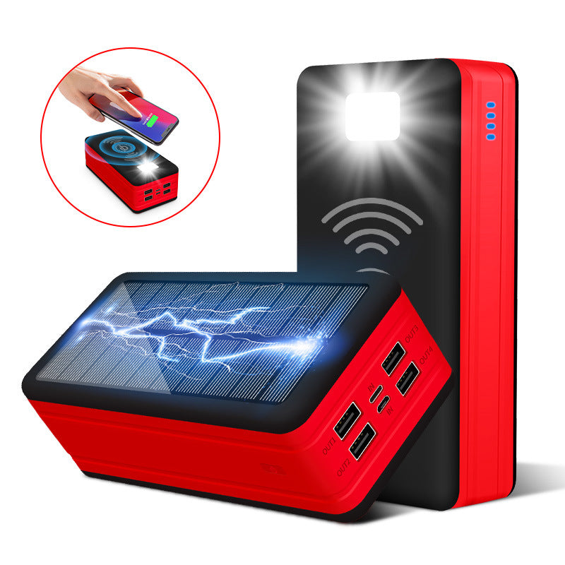 Solar Powerbank med trådløs ladefunksjon fra Skanto