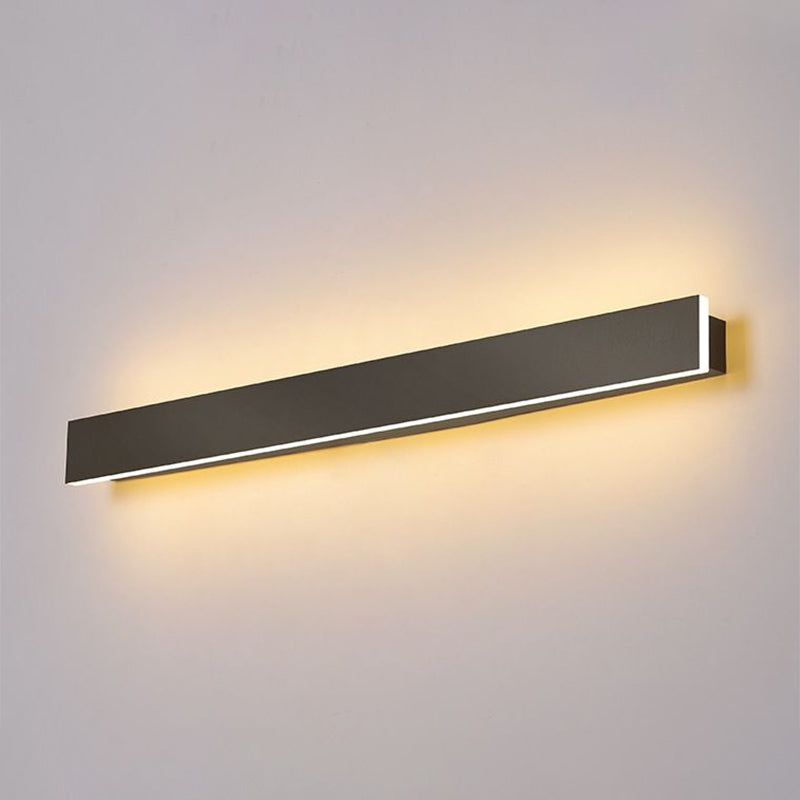 Aluminiumsletta formet LED veggbelysning moderne svart vegglampe for stue | Skanto