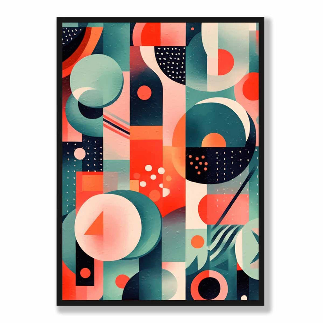 Abstrakt kunsttrykk med fargerike pastellformer nr. 1