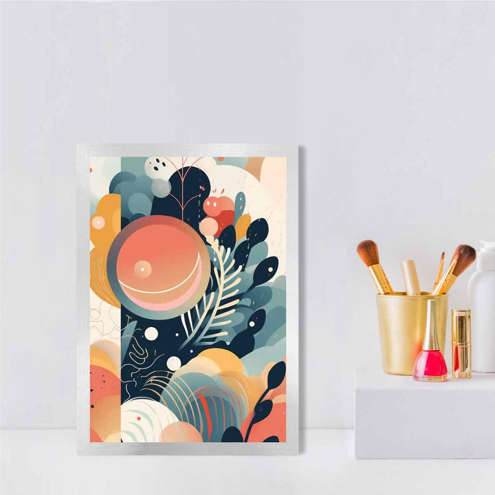 Abstrakt, fargerikt pastellblomsterkunsttrykk nr. 1