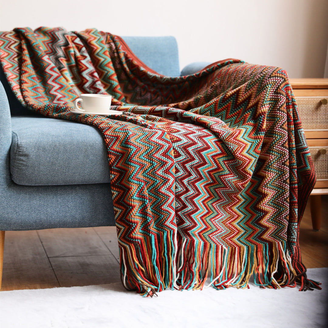 Damer Zigzag Mønster Blanket Skanto
