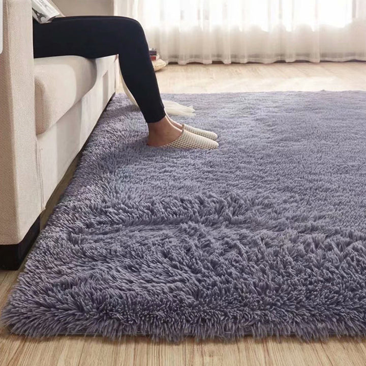 Skanto | Pusete Enfarget Teppe Multicolor Løs Teppe Syntetisk Vaskbart Dyrevennlig Rutchfritt Teppe til Stuen