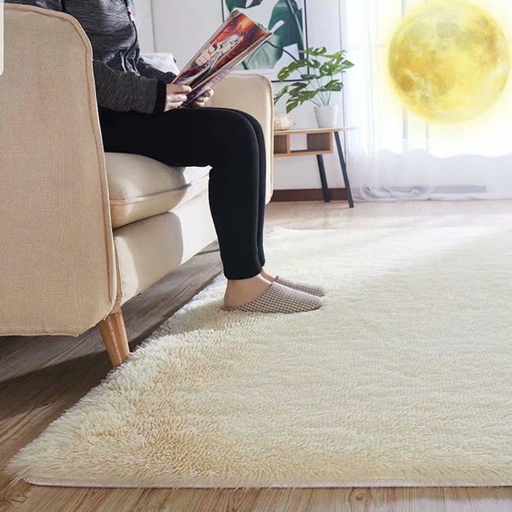 Skanto | Pusete Enfarget Teppe Multicolor Løs Teppe Syntetisk Vaskbart Dyrevennlig Rutchfritt Teppe til Stuen
