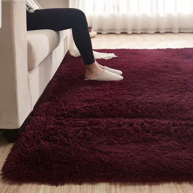 Skanto | Pusete Enfarget Teppe Multicolor Løs Teppe Syntetisk Vaskbart Dyrevennlig Rutchfritt Teppe til Stuen