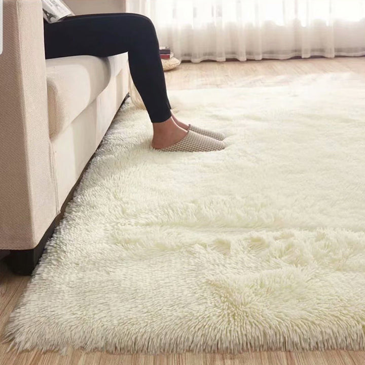 Skanto | Pusete Enfarget Teppe Multicolor Løs Teppe Syntetisk Vaskbart Dyrevennlig Rutchfritt Teppe til Stuen
