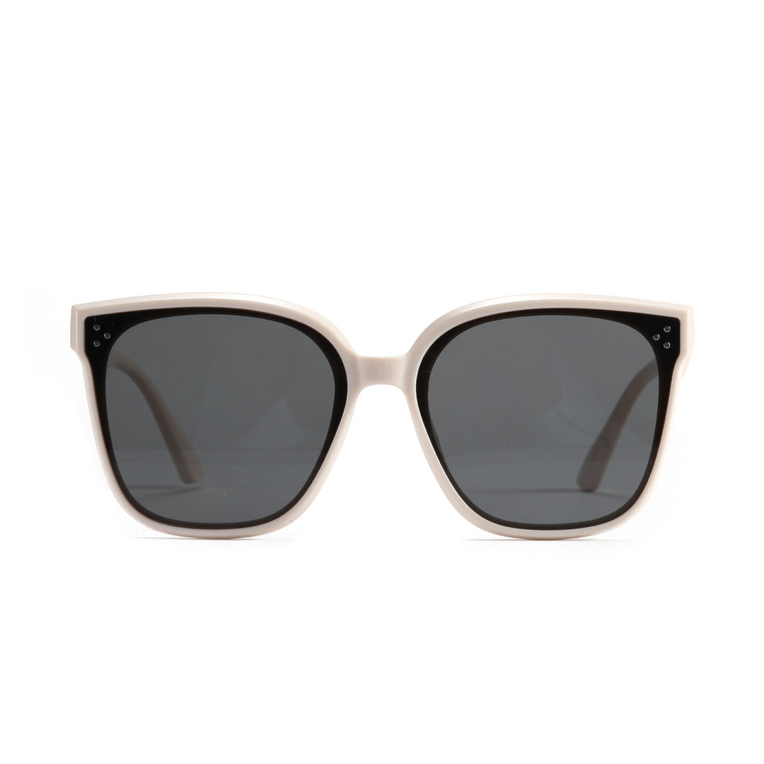 Dame moteriktig solbrille med gjennomsiktig aksent Skanto