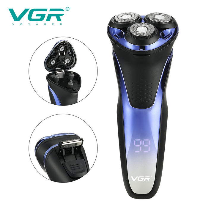 Skanto | Men’s Vanntett Elektrisk Barbermaskin | 3D Fleksible Hoder, Rask Lading & Ideell for Daglig Pleie