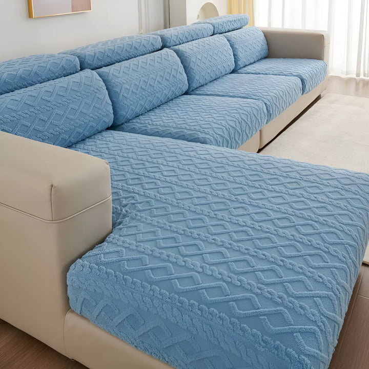 Trekk til sofa i fløyel med diamantmønster – Mykt og luksuriøst | Passer perfekt til enhver sofa